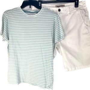 2/$15💥 2 Pc International Crew Neck T Shirt Sz S & Shorts Sz 30